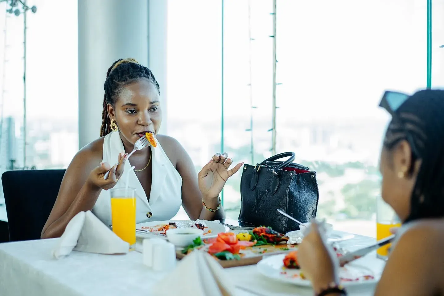 The revolving dining room at Akemi, high above central Dar es Salaam